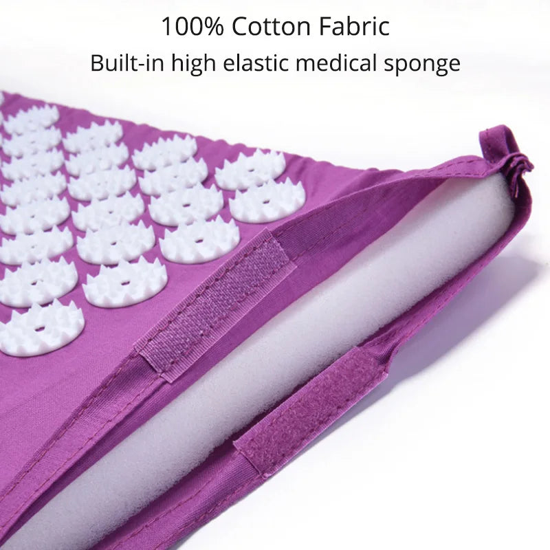 Acupressure Mat Sensi Massage Mat Pillow Set Acupuncture Massage Yoga Cushion Relieve Back Pain Foot Massager Shakti Mat
