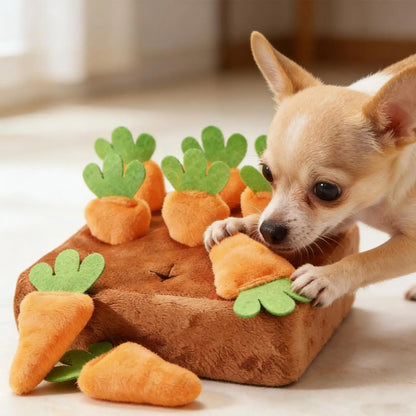 Snuffle Mat for Dogs Interactive Toy with 9 Carrots Foraging Mat for Mental Exercise Boredom Reduction Crate Training Alone Time