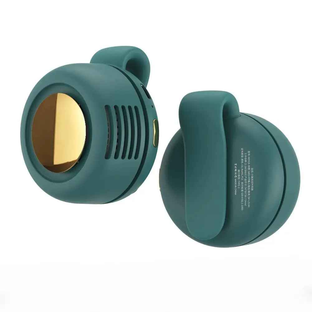 Portable Mini Neck Fan 360° Adjustable USB Rechargeable Personal Cooling Fan Wearable Clip-on Fan for Outdoor/Travel/Summer Gift
