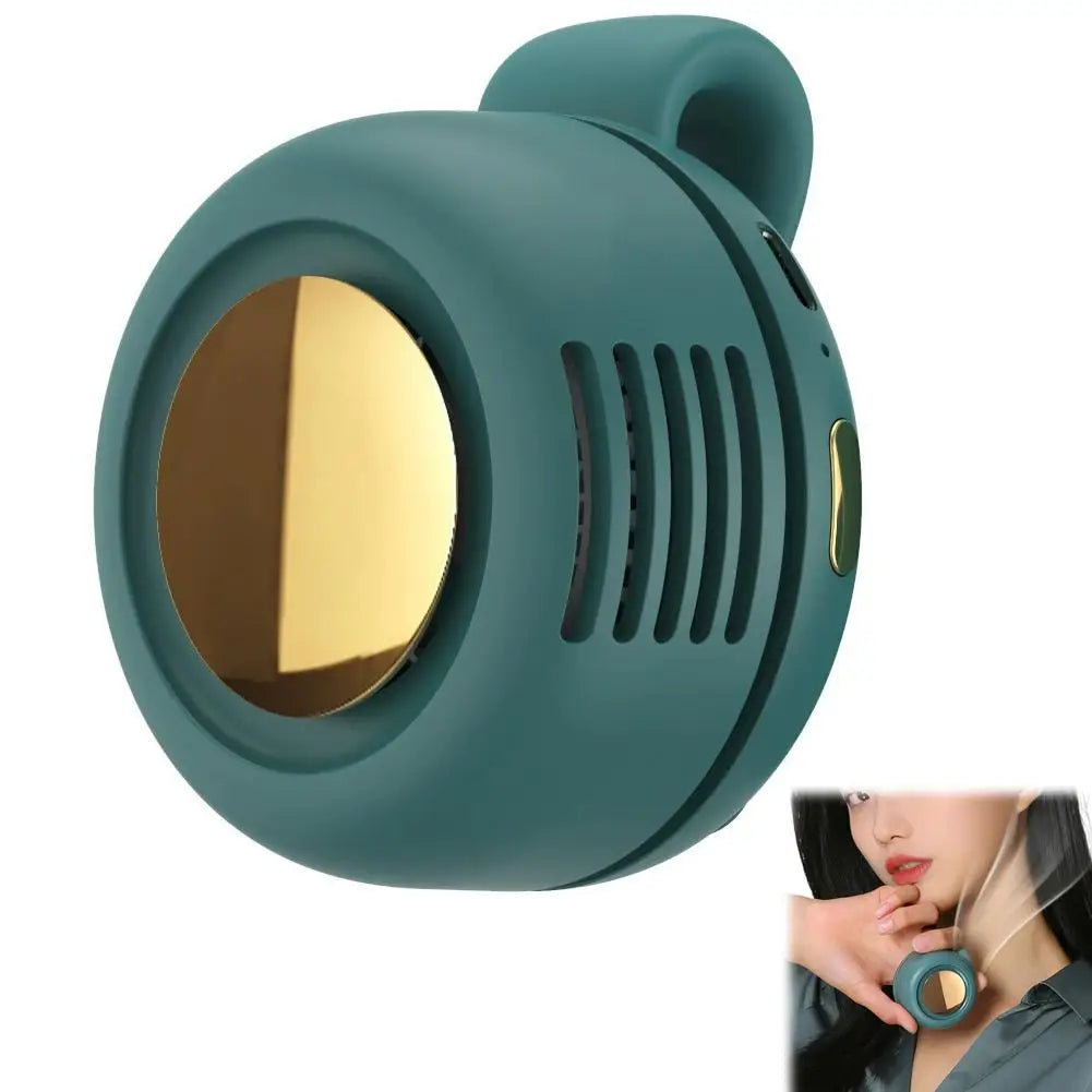 Portable Mini Neck Fan 360° Adjustable USB Rechargeable Personal Cooling Fan Wearable Clip-on Fan for Outdoor/Travel/Summer Gift