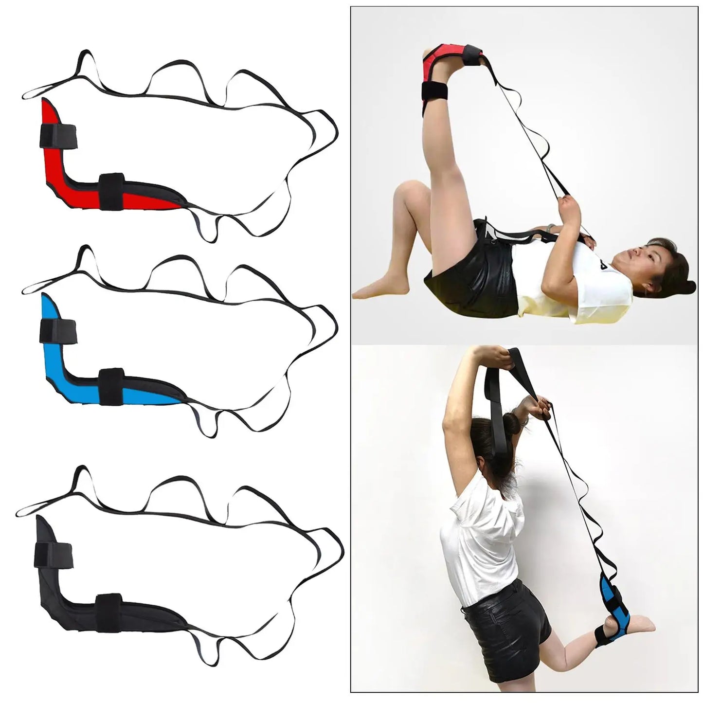Stretching Strap for Physical Therapy Calf Leg Foot Belt Fitness Exerciser Assisted Ankle Stretcher Rehabilitation Training