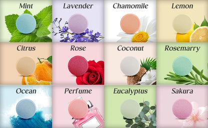 Shower Steamers Aromatherapy - 12 Pack Shower Bombs with Essential Oils Mint Eucalyptus Scent for Shower,