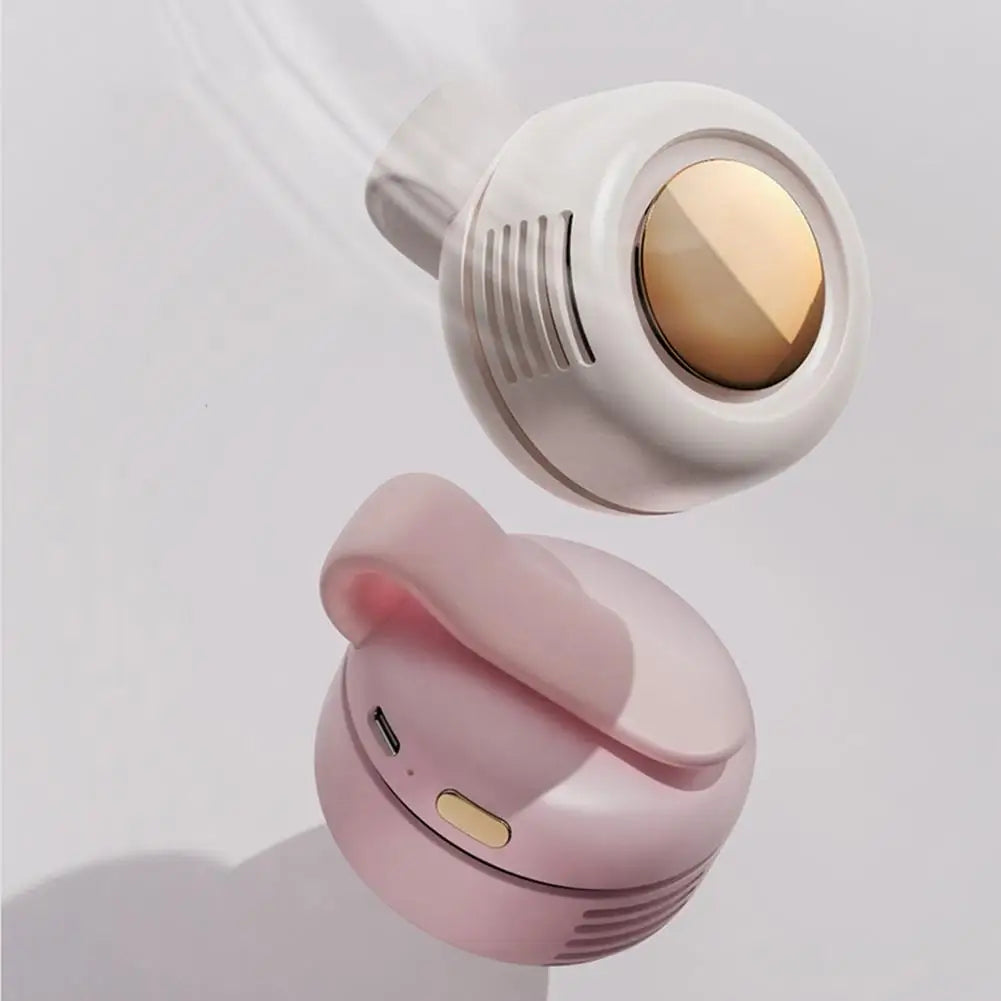 Portable Mini Neck Fan 360° Adjustable USB Rechargeable Personal Cooling Fan Wearable Clip-on Fan for Outdoor/Travel/Summer Gift