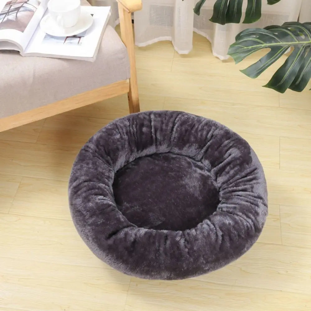 Pet Bed Comfortable Donut Round Dog Kennel Soft Washable Dog Cat Cushion Bed Warm Puppy Kitten House
