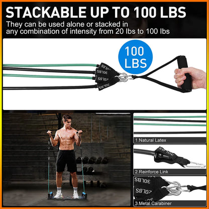 FANDAO Automatic Count Push Up Board 20 in 1 Home Workout Set with Pull rope Handle Door buckle Storage bag kids push up board