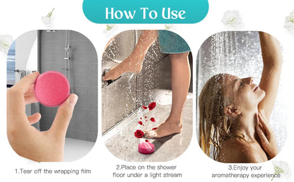 Shower Steamers Aromatherapy - 12 Pack Shower Bombs with Essential Oils Mint Eucalyptus Scent for Shower,