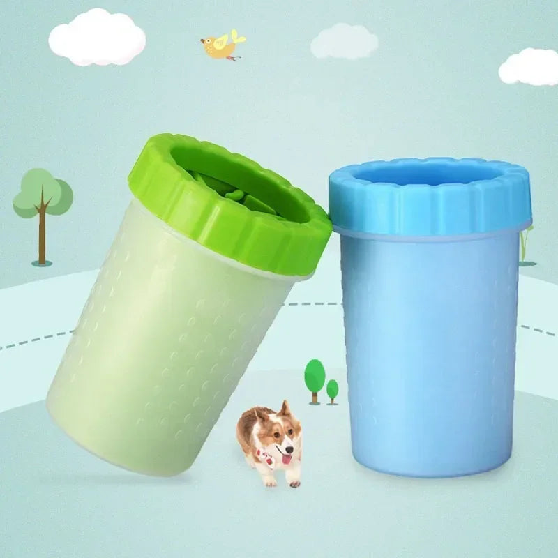 Dog Paw Cleaner Cat Puppy Foot Wash Cup Pet Paw Washer No Rub Automatic Foot Cleaner Portable Effective Pet Foot Washing Cup