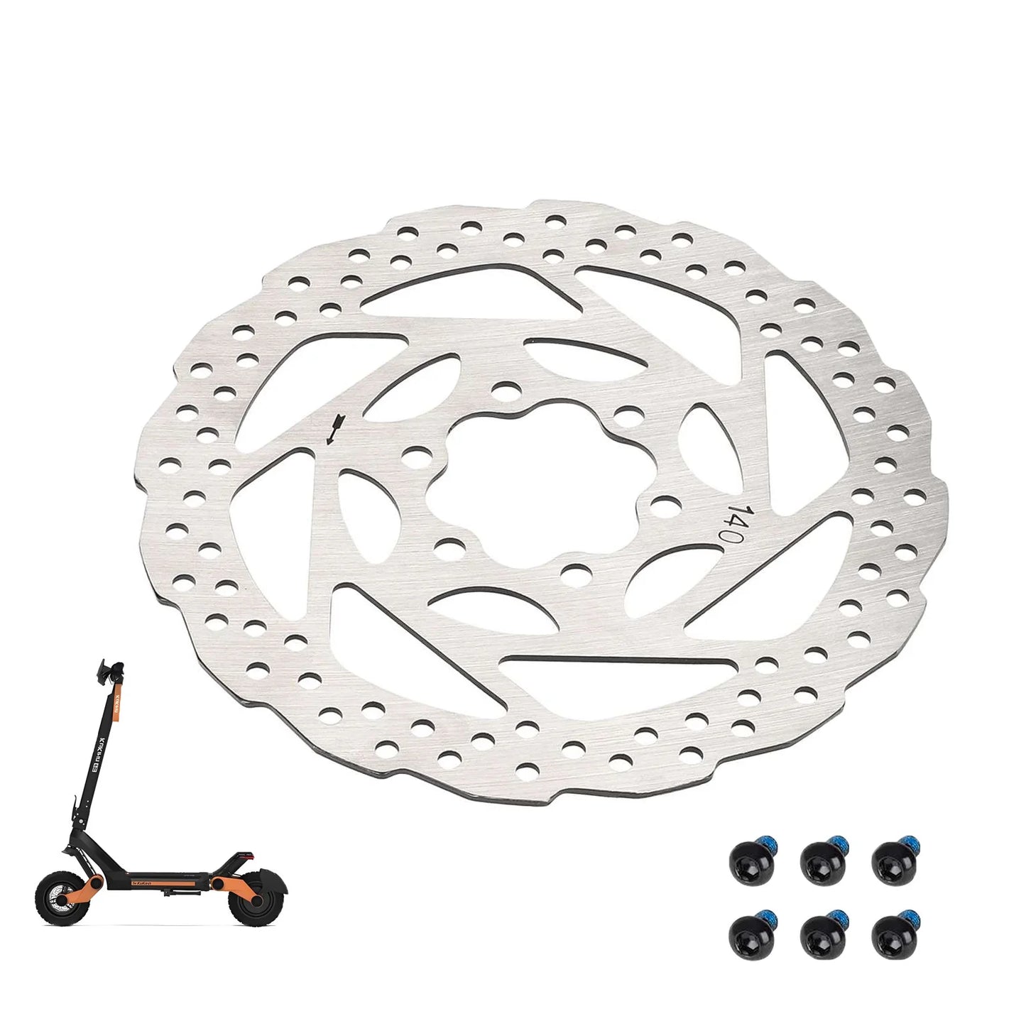 Brake Disc For KuKirin G2 Master G3 G4 Electric Scooter Disc Brake Rotor Stainless Steel 140mm With 6 Screws Accessories