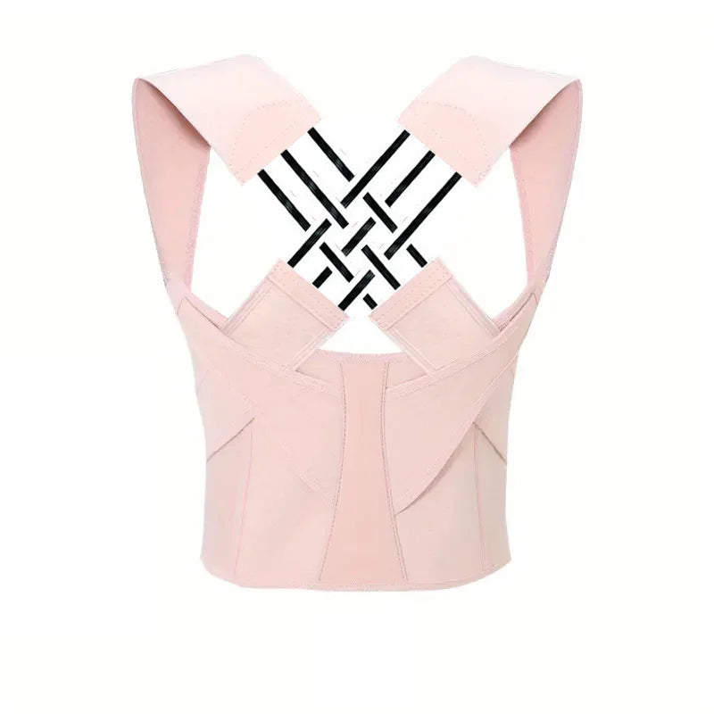 Posture Back Brace Adjustable Back Support Strap to Prevent Spinal Distortion and Hunchback Suitable for Men and Women