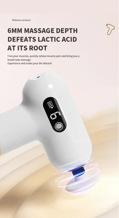 Mini Electric Massage Gun Portable Muscle Relaxation Slimming Fitness Enhancement Shaping Impact Massager for Relaxation