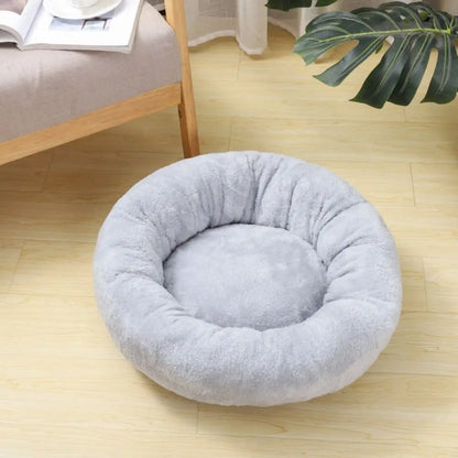 Pet Bed Comfortable Donut Round Dog Kennel Soft Washable Dog Cat Cushion Bed Warm Puppy Kitten House