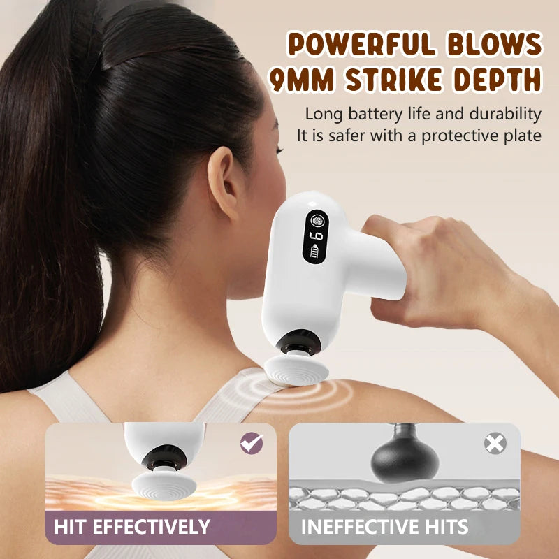 Mini Electric Massage Gun Portable Muscle Relaxation Slimming Fitness Enhancement Shaping Impact Massager for Relaxation