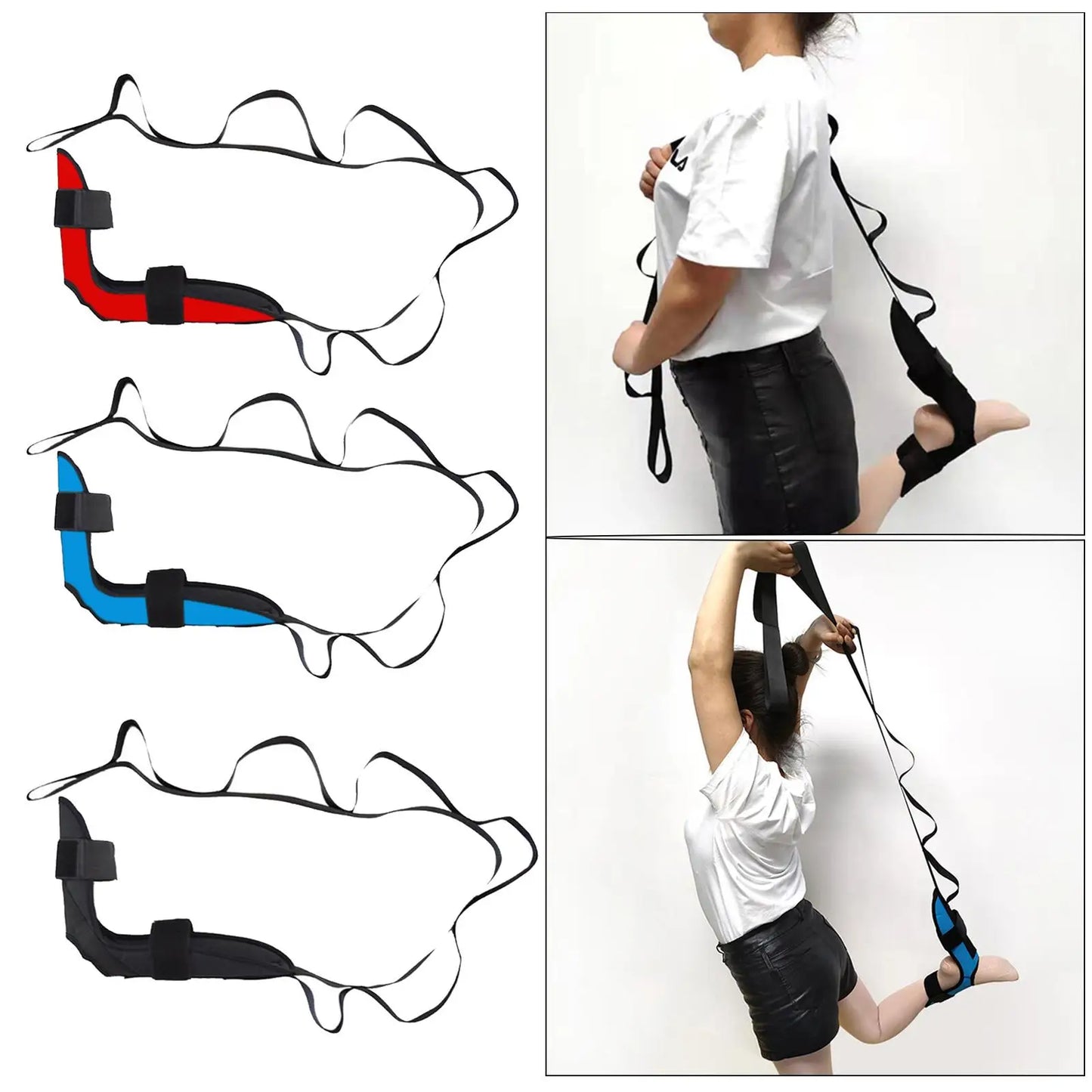 Stretching Strap for Physical Therapy Calf Leg Foot Belt Fitness Exerciser Assisted Ankle Stretcher Rehabilitation Training