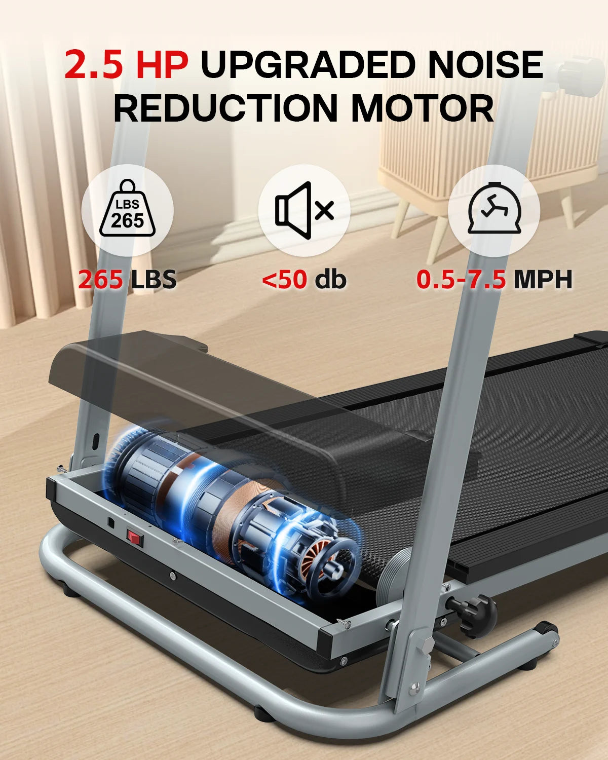 3 Level Incline Ready To Ship Running Machine USA Folding Treadmill Under Desk Walking Pad Foldable Mini Treadmill
