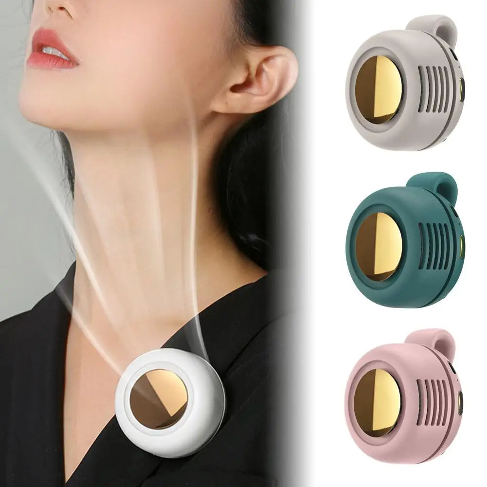Portable Mini Neck Fan 360° Adjustable USB Rechargeable Personal Cooling Fan Wearable Clip-on Fan for Outdoor/Travel/Summer Gift