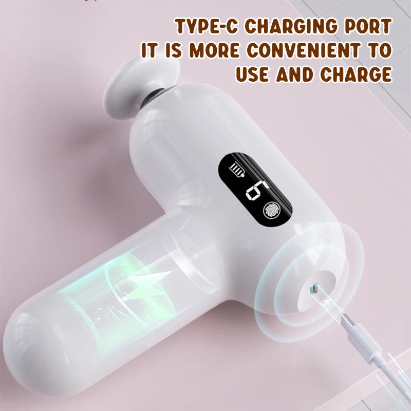 Mini Electric Massage Gun Portable Muscle Relaxation Slimming Fitness Enhancement Shaping Impact Massager for Relaxation