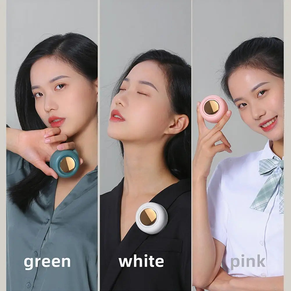 Portable Mini Neck Fan 360° Adjustable USB Rechargeable Personal Cooling Fan Wearable Clip-on Fan for Outdoor/Travel/Summer Gift
