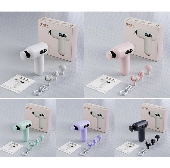 Mini Electric Massage Gun Portable Muscle Relaxation Slimming Fitness Enhancement Shaping Impact Massager for Relaxation