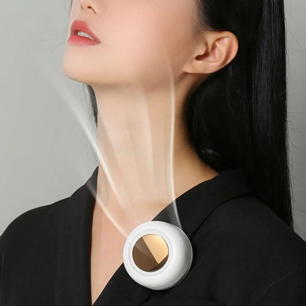 Portable Mini Neck Fan 360° Adjustable USB Rechargeable Personal Cooling Fan Wearable Clip-on Fan for Outdoor/Travel/Summer Gift
