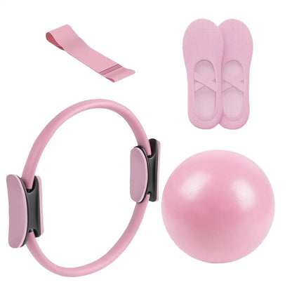 Portable Pilates Set Toning Pilates Ring Resistance Band Workout Exercise Tool For Pregnancy Postpartum Travel Studio Home
